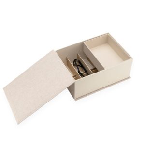 Bookbinders Design Boxunterteilung Brillen A5 Sand Brown